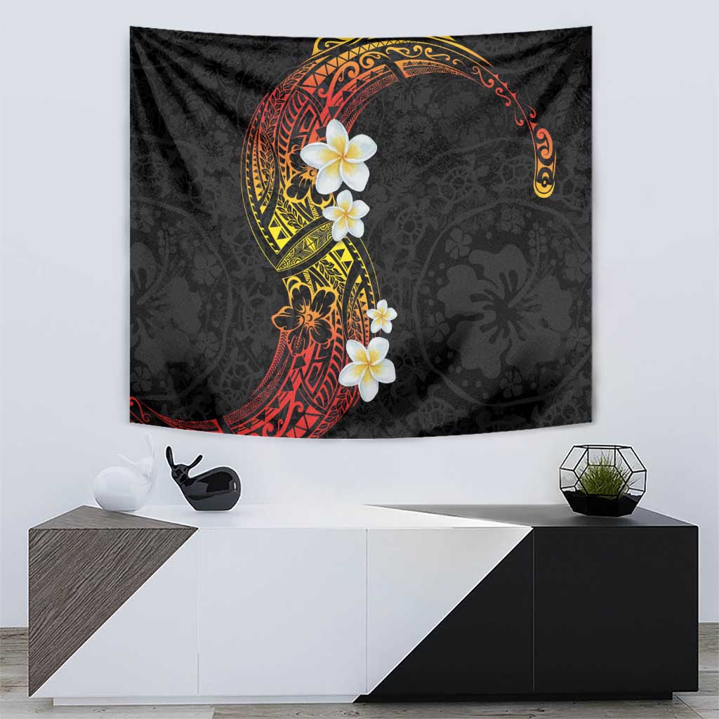 Plumeria Tapestry Polynesian Tribal Frangipani Sunset LT03 - Polynesian Pride