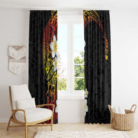 Plumeria Window Curtain Polynesian Tribal Frangipani Sunset LT03 - Polynesian Pride