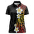 Plumeria Women Polo Shirt Polynesian Tribal Frangipani Sunset