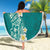 Plumeria Beach Blanket Polynesian Tribal Frangipani Teal