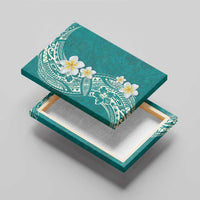 Plumeria Canvas Wall Art Polynesian Tribal Frangipani Teal LT03 - Polynesian Pride
