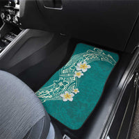 Plumeria Car Mats Polynesian Tribal Frangipani Teal LT03 - Polynesian Pride