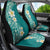 Plumeria Car Seat Cover Polynesian Tribal Frangipani Teal