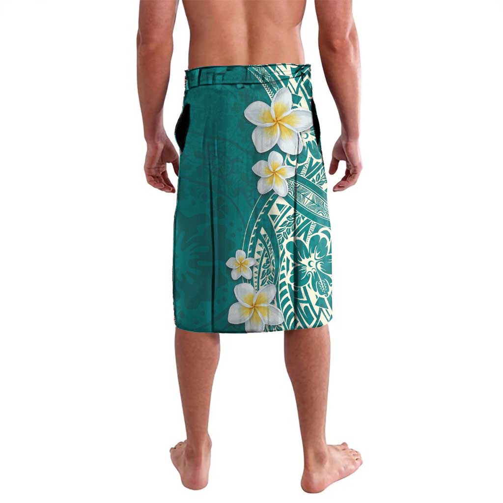 Plumeria Lavalava Polynesian Tribal Frangipani Teal LT03 - Polynesian Pride