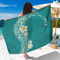 Plumeria Sarong Polynesian Tribal Frangipani Teal
