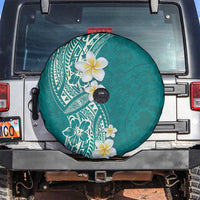 Plumeria Spare Tire Cover Polynesian Tribal Frangipani Teal LT03 Teal - Polynesian Pride
