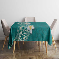 Plumeria Tablecloth Polynesian Tribal Frangipani Teal LT03 - Polynesian Pride