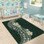 Plumeria Area Rug Polynesian Tribal Frangipani Green