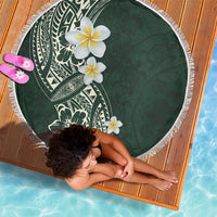 Plumeria Beach Blanket Polynesian Tribal Frangipani Green LT03 - Polynesian Pride