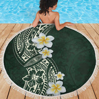 Plumeria Beach Blanket Polynesian Tribal Frangipani Green LT03 - Polynesian Pride
