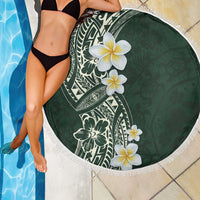 Plumeria Beach Blanket Polynesian Tribal Frangipani Green LT03 - Polynesian Pride