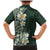 Plumeria Family Matching Mermaid Dress and Hawaiian Shirt Polynesian Tribal Frangipani Green