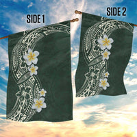Plumeria Garden Flag Polynesian Tribal Frangipani Green LT03 - Polynesian Pride