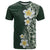 Plumeria T Shirt Polynesian Tribal Frangipani Green