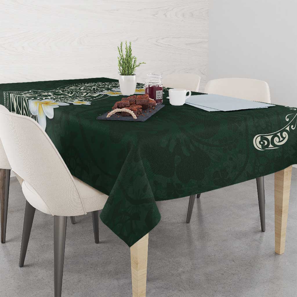Plumeria Tablecloth Polynesian Tribal Frangipani Green