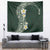 Plumeria Tapestry Polynesian Tribal Frangipani Green