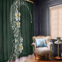 Plumeria Window Curtain Polynesian Tribal Frangipani Green LT03 - Polynesian Pride