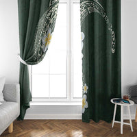 Plumeria Window Curtain Polynesian Tribal Frangipani Green LT03 - Polynesian Pride