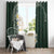 Plumeria Window Curtain Polynesian Tribal Frangipani Green