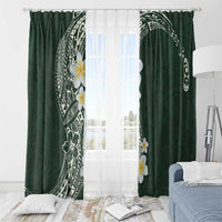 Plumeria Window Curtain Polynesian Tribal Frangipani Green LT03 - Polynesian Pride