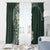 Plumeria Window Curtain Polynesian Tribal Frangipani Green