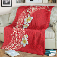 Plumeria Blanket Polynesian Tribal Frangipani Red LT03 - Polynesian Pride