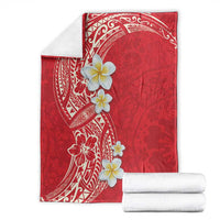 Plumeria Blanket Polynesian Tribal Frangipani Red LT03 - Polynesian Pride