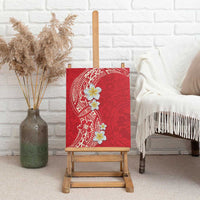 Plumeria Canvas Wall Art Polynesian Tribal Frangipani Red LT03 - Polynesian Pride