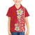 Plumeria Family Matching Off Shoulder Short Dress and Hawaiian Shirt Polynesian Tribal Frangipani Red