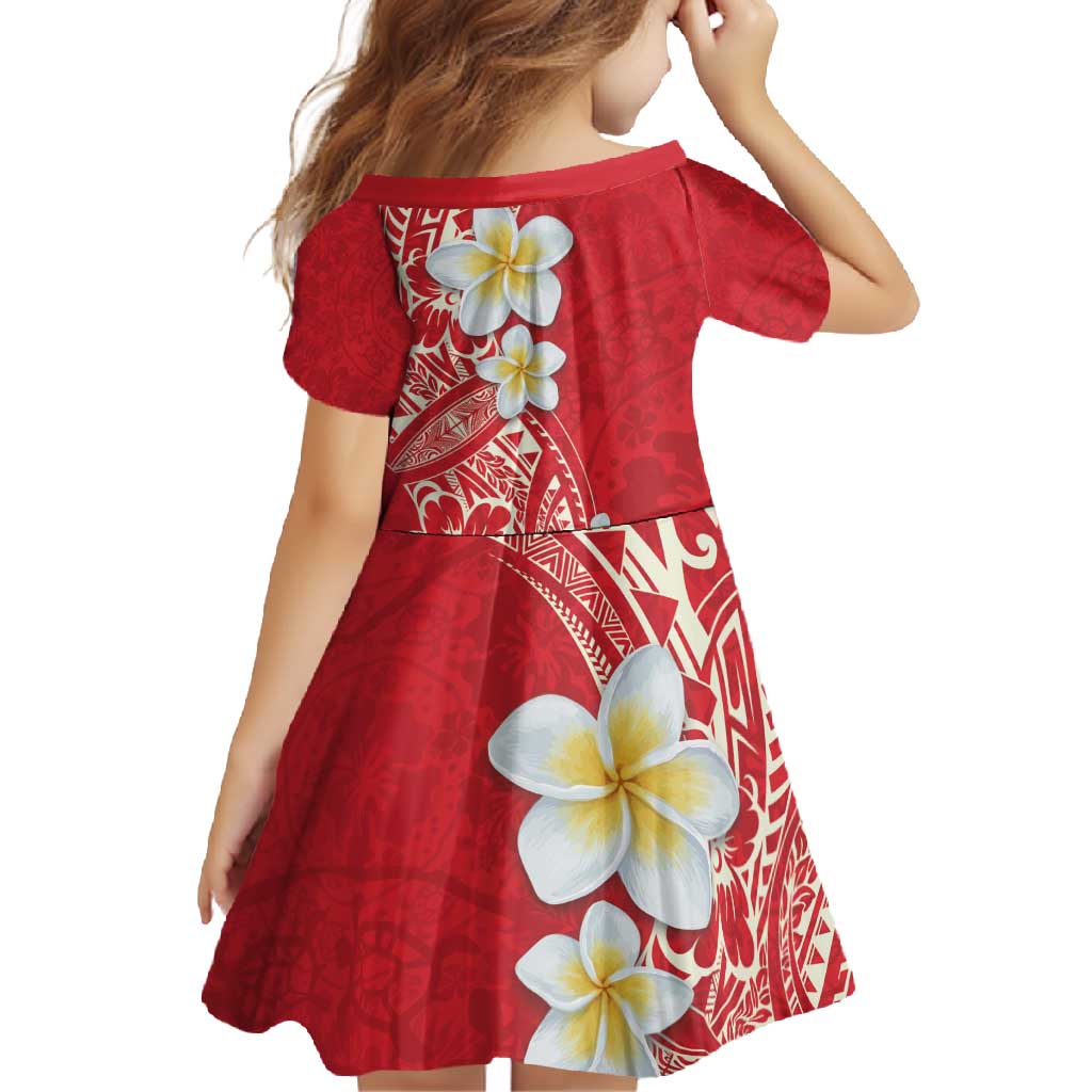 Plumeria Family Matching Tank Maxi Dress and Hawaiian Shirt Polynesian Tribal Frangipani Red LT03 - Polynesian Pride