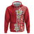 Plumeria Hoodie Polynesian Tribal Frangipani Red