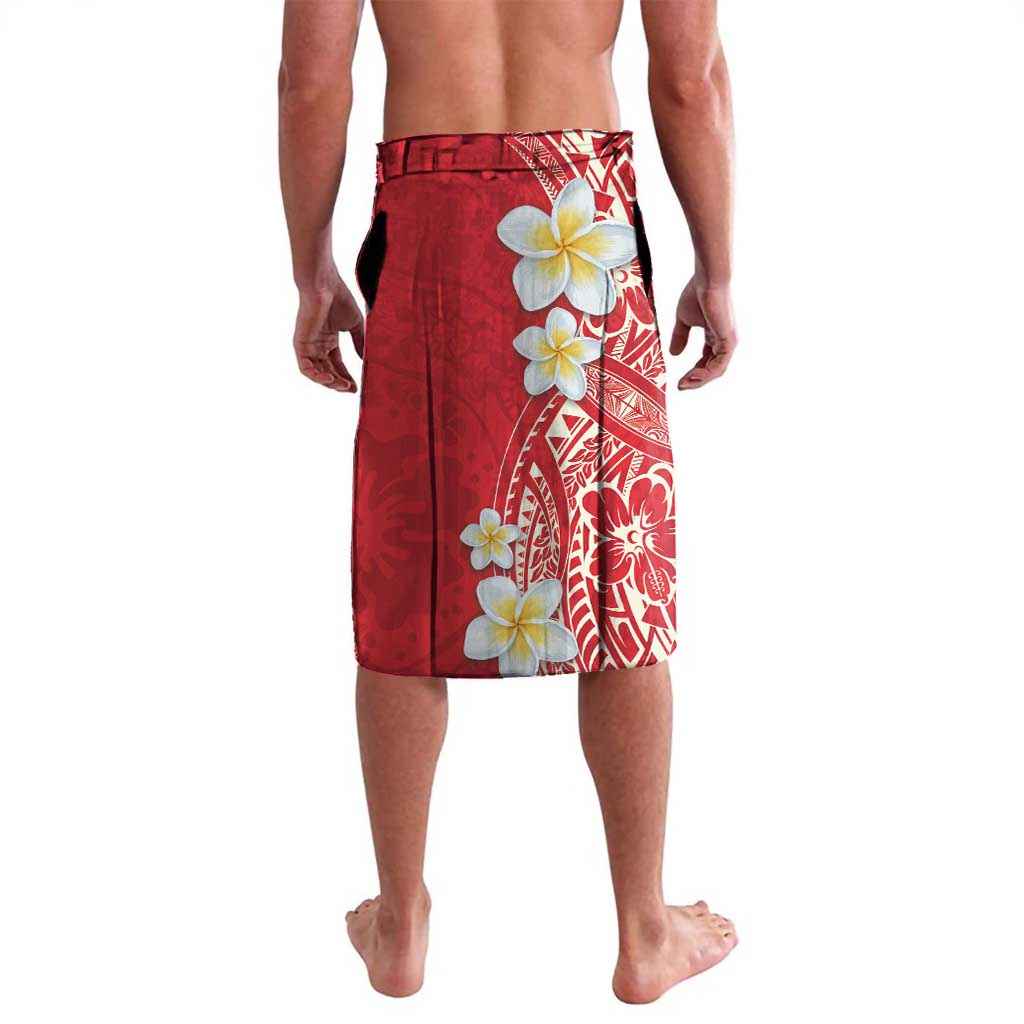 Plumeria Lavalava Polynesian Tribal Frangipani Red LT03 - Polynesian Pride