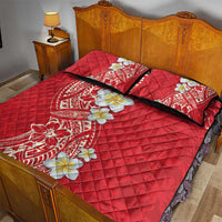 Plumeria Quilt Bed Set Polynesian Tribal Frangipani Red LT03 - Polynesian Pride