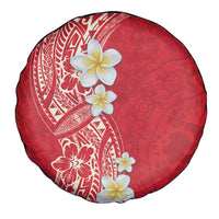 Plumeria Spare Tire Cover Polynesian Tribal Frangipani Red LT03 - Polynesian Pride