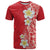 Plumeria T Shirt Polynesian Tribal Frangipani Red