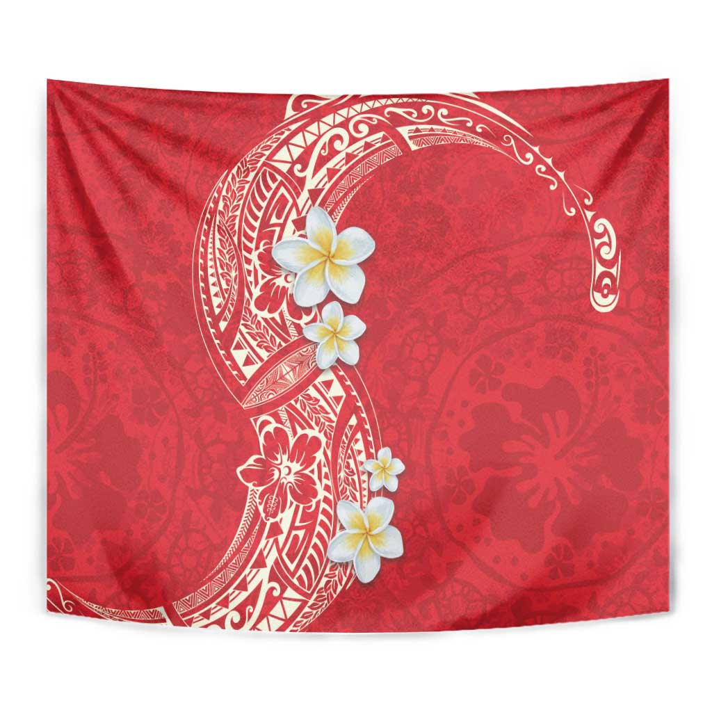 Plumeria Tapestry Polynesian Tribal Frangipani Red LT03 - Polynesian Pride