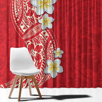 Plumeria Window Curtain Polynesian Tribal Frangipani Red LT03 - Polynesian Pride