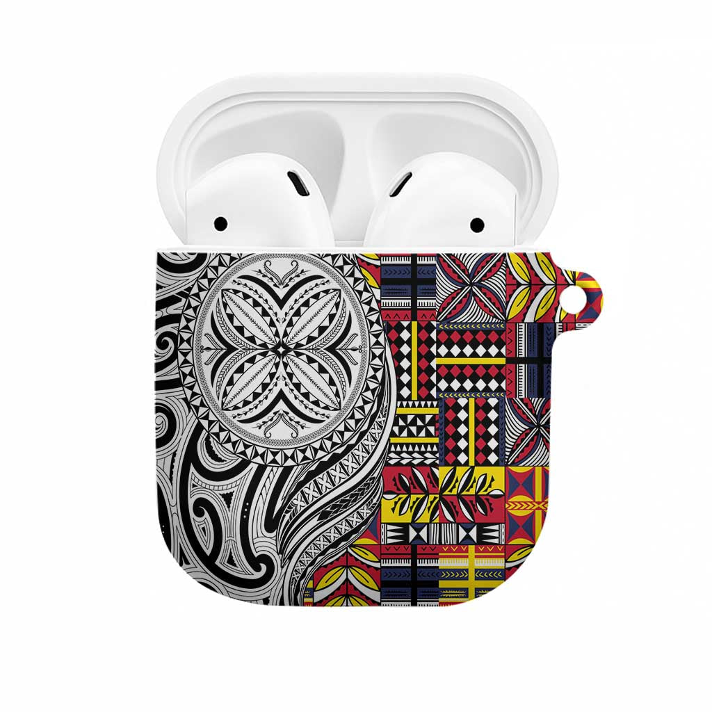 Niue Hiapo and Maori Decoration Tattoos AirPods Case - Polynesian Pride