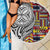 Niue Hiapo and Maori Decoration Tattoos Beach Blanket - Polynesian Pride
