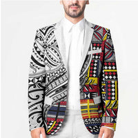 Niue Hiapo and Maori Decoration Tattoos Blazer - Polynesian Pride
