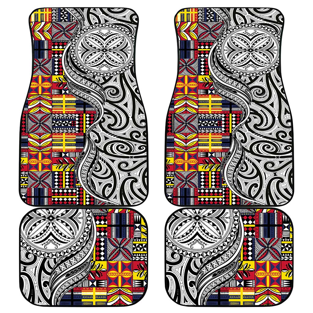 Niue Hiapo and Maori Decoration Tattoos Car Mats - Polynesian Pride