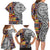 Niue Hiapo and Maori Decoration Tattoos Family Matching Long Sleeve Bodycon Dress and Hawaiian Shirt - Polynesian Pride