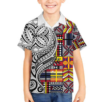 Niue Hiapo and Maori Decoration Tattoos Family Matching Summer Maxi Dress and Hawaiian Shirt - Polynesian Pride