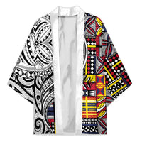 Niue Hiapo and Maori Decoration Tattoos Kimono - Polynesian Pride