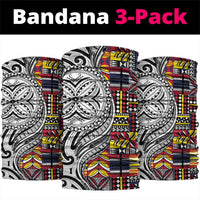 Niue Hiapo and Maori Decoration Tattoos Neck Gaiter - Polynesian Pride