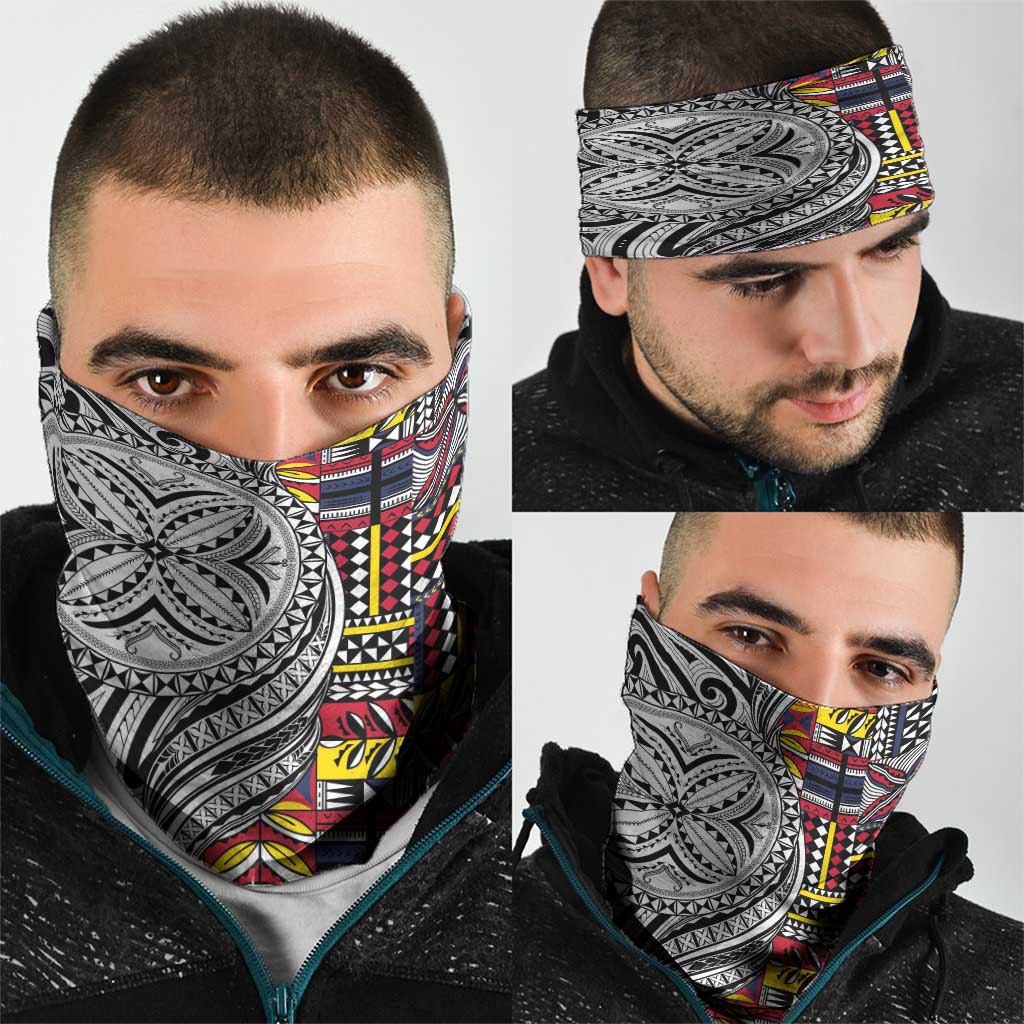 Niue Hiapo and Maori Decoration Tattoos Neck Gaiter - Polynesian Pride