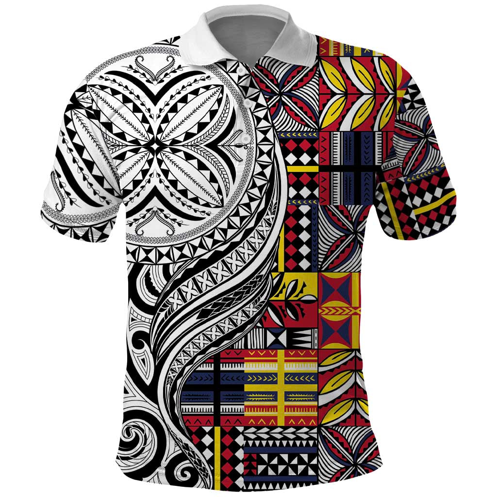 Niue Hiapo and Maori Decoration Tattoos Polo Shirt - Polynesian Pride
