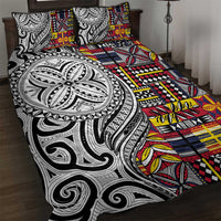 Niue Hiapo and Maori Decoration Tattoos Quilt Bed Set - Polynesian Pride