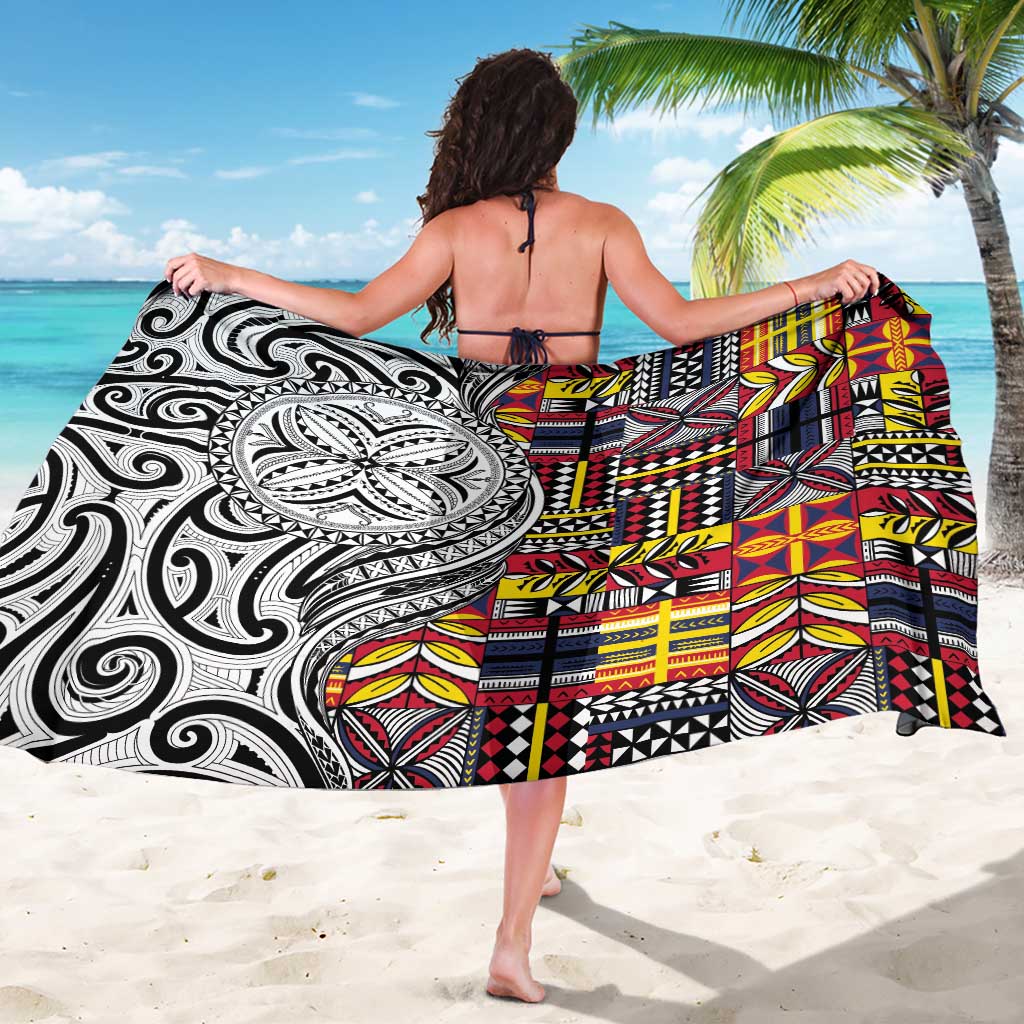 Niue Hiapo and Maori Decoration Tattoos Sarong - Polynesian Pride