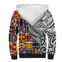 Niue Hiapo and Maori Decoration Tattoos Sherpa Hoodie - Polynesian Pride